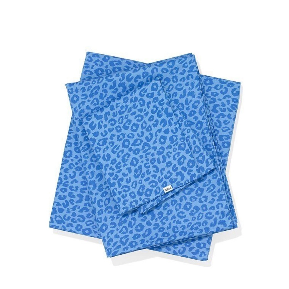Victoria Secret Bed Sheets King Size Blue cheetah print
